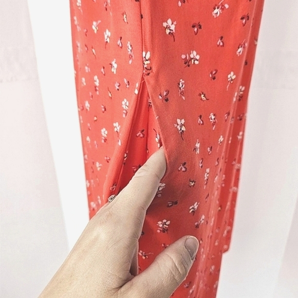 Gap Vermillion Womens Floral Sleeveless Midi Tank Dress in Rayon SzXS NWT - Picture 8 of 13